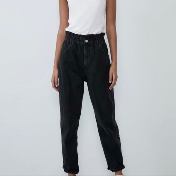 Zara Elastic Waistband Jeans Womens - Picture 1 of 5